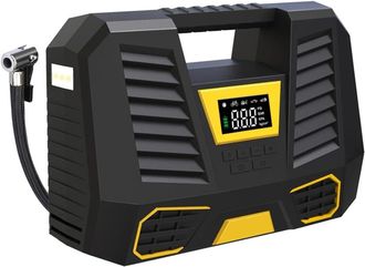 OEM Compresor De Aire Port&aacute;til, 150 Psi, 12 V Cc, Inflador De Neum&aacute;ticos Con Pantalla Lcd Y Luz Led, Negro/amarillo