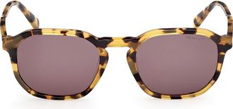 GANT Geometric Sunglasses in Blonde Havana /Brown at Nordstrom Rack