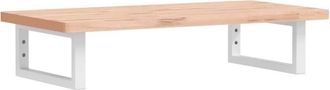 vidaXL Basin Shelf Wall Mounted Steel and Solid Wood Beech Vidaxl