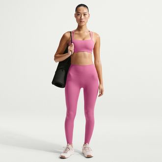 Nike Womens Zenvy High-Waisted Full-Length Leggings with No Front Seam in Pink | II2862-641