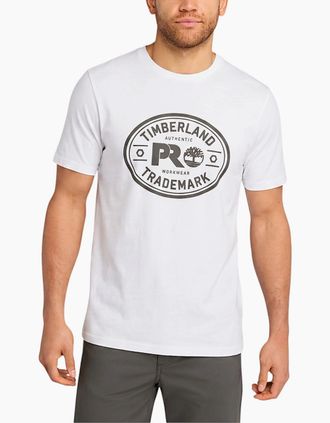 Timberland Mens Timberland Pro Trademark Mens T Shirts - White - Size: 40