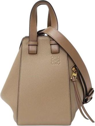 Loewe Pre-owned Tote Bags, female, Beige, Size: ONE SIZE Pre-owned Leather shoulder-bags