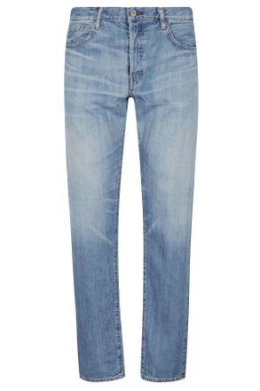 Edwin Light Blue Regular Tapered Five-Pocket Cotton Jeans