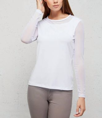 Anatomie Kim Jersey Mesh Top In White