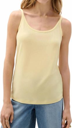 Joseph Ribkoff Silky Knit Fitted Scoop Neck Camisole In Mellow Yellow