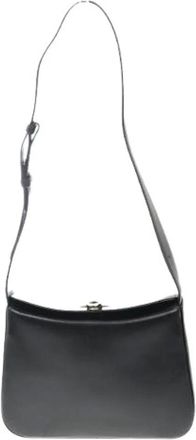Ferragamo Pre-owned Shoulder Bags, female, Black, Size: ONE SIZE Pre-owned Leather Shoulder Bag