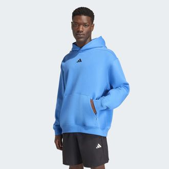 adidas Kapuzensweatjacke ADIDAS PERFORMANCE POWER OVERSIZE HOODIE, Herren, Gr. XXL, ray blau, Obermaterial: 70% Baumwolle, 30% Polyester, angesetztes B&uuml;ndche