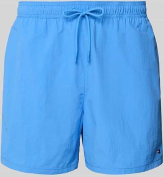 Tommy Hilfiger Regular Fit Badehose mit Logo Stitching in Blau, Gr&ouml;&szlig;e XXL