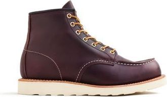 Red Wing Shoes Classic Moc Excalibur Leather Boot in Black Cherry Excalibur at Nordstrom, Size 7.5
