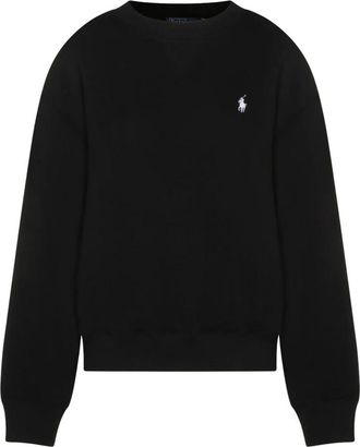 Ralph Lauren Sudadera con cuello redondo y logo - Sweatshirts & Hoodies - Mujer - Negro - XS