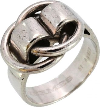 Herm&egrave;s Silver 925 Band Ring (Pre-Owned)