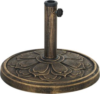 OUTSUNNY Base para sombrilla 46x46x33 cm bronce