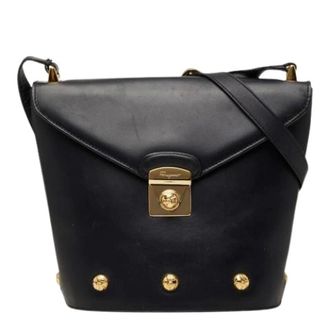 Ferragamo Pre-owned Shoulder Bags, female, Black, Size: ONE SIZE Pre-owned Shoulder Bag