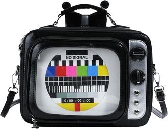 Generic Shoulder Weak | Tv Shaped School Bag For Anime Display | Capacity Daily Travel Bag Multifunctional Equipment For Women Girls, blackone, se beskrivning