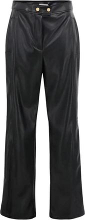 SIMKHAI Elegante Zwarte Straight Leg Broek - Dames - Straight fit broeken - Zwart - L - Broeken