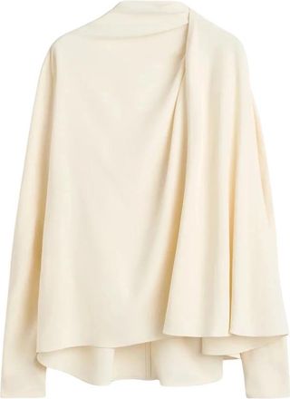 Toteme Asymmetrische Cady Blouse - Dames - Blouses - Wit - S - Overhemden