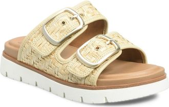 S&ouml;fft Gabby Platform Slide Sandal in Tan at Nordstrom, Size 9.5