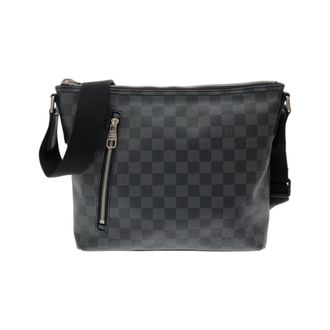 Louis Vuitton Dark Gray Graphite Coated Canvas Shoulder Bag (Pre-Owned)