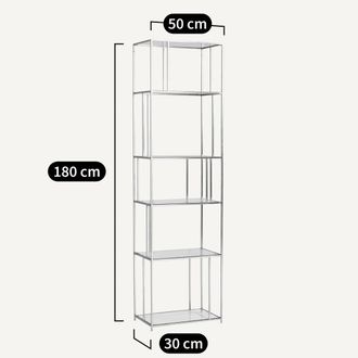AM.PM Boekenrek in staal, Parallel