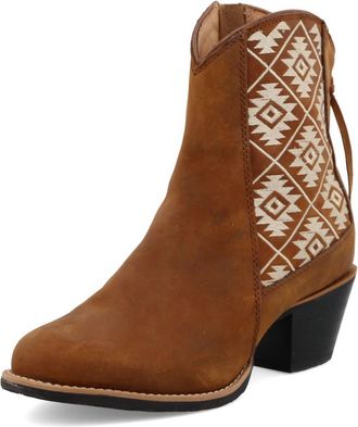 Twisted X Boots Womens Zip Fashion Bootie In Brown