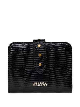 Isabel Marant logo-plaque wallet - Black