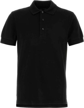 Tom Ford Premium T-shirt met ronde hals - Heren - Polos - Zwart - 2XL - Tops