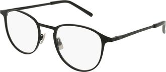Saint Laurent Glasses, unisex, Black, Size: 49 MM Round Metal Optical Frame