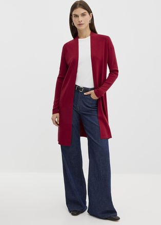 Contemporaine Womens Elongated open Cardigan Sweater