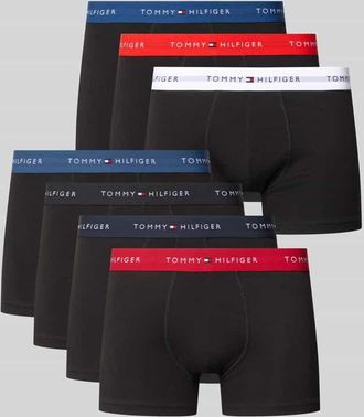 Tommy Hilfiger Trunks aus Baumwoll-Mix im 7er-Pack in Rot, Gr&ouml;&szlig;e XXL