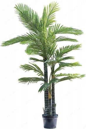 OEM Palmera Artificial Triple Ex&oacute;tica En Maceta Realista De 200 Cm