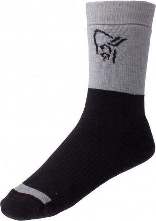 Norr&oslash;na Trollveggen Heavy Weight Merino Socks Wandersocken - Unisex | schwarz/grau