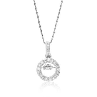 Vir Jewels 1/10 cttw Lab Grown Diamond Pendant Necklace in Sterling Silver with Chain For Women