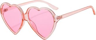 Generic Women Outdoor Party Sunglasses Vacation Commuter Decorative Sun Glasses(Pink)