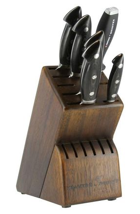Zwilling Kramer Euroline 7-Piece Knife Block Set in Black at Nordstrom