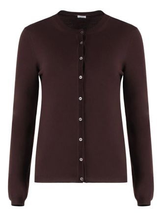 Malo Rebecca cardigan - women - Virgin Wool/Elastane - 38 - Brown