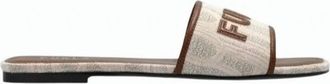 Furla Neutral Multicolor Slip On Open Slippers