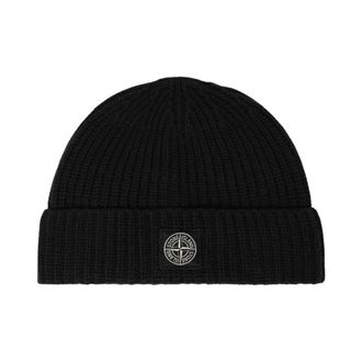 Stone Island Gorro Ligero de Lana RWS Geelong - Accessories - Hombre - Negro - ONE SIZE