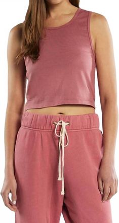 Les Tien Talya Crop Tank In Flamingo