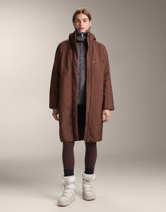 Oysho Giacca idrorepellente taglio lungo imbottita con Fellex Aerogel marrone