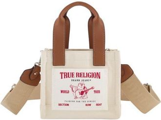 True Religion Canvas Mini Tote Bag in Natural at Nordstrom