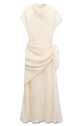Mango Midi Scarf Dress in Ecru at Nordstrom, Size 8