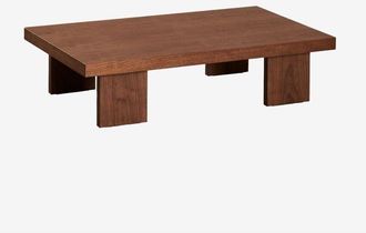 Sklum Mesa de centro rectangular 100x60 cm en MDF y chapa Bernay SKLUM