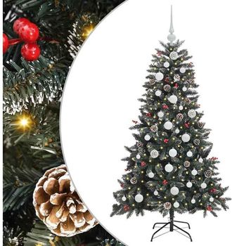 vidaXL &Aacute;rbol De Navidad Artificial Verde 150 Cm Pvc, Pl&aacute;stico Y Acero Vidaxl