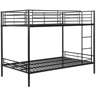 Vente-Unique Letto a castello 2 x 120 x 190 cm Nero - DUOTIS II