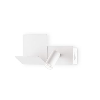Ideal Lux L&aacute;mpara de pared blanca L 190 x H 130 x P min 75 - max 105 mm