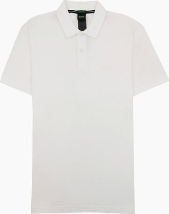 HUGO BOSS Mens Hugo Boss Pio 1 Stretch Regular Fit Polo White 100 - Size: 44