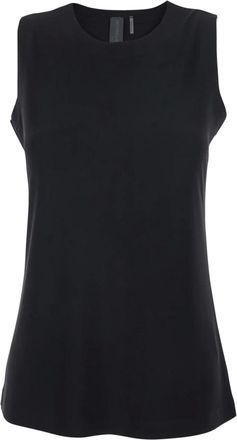 Norma Kamali Tops, Dames, Zwart, XS, Polyester, Mouwloze top met ronde hals