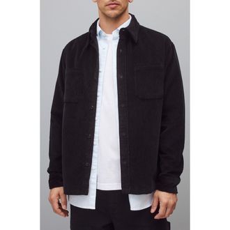 Reigning Champ Campus Corduroy Overshirt in Black at Nordstrom, Size Medium