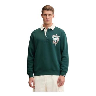 Emporio Armani Sweatshirt met knopen - Heren - Sweatshirts & Hoodies - Groen - Maat: L Katoen