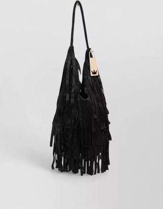 La Milanesa tiered fringe bucket bag